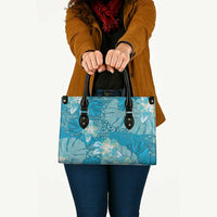 Hawaii Leather Bag Teal Polynesian Monstera Patterns DT05 Teal - Polynesian Pride