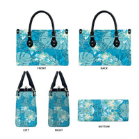 Hawaii Leather Bag Teal Polynesian Monstera Patterns DT05 - Polynesian Pride