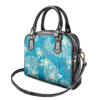 Hawaii Shoulder Handbag Teal Polynesian Monstera Patterns DT05 - Polynesian Pride