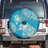 Hawaii Spare Tire Cover Teal Polynesian Monstera Patterns DT05 Teal - Polynesian Pride