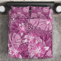 Hawaii Bedding Set Magenta Polynesian Monstera Patterns DT05 Magenta - Polynesian Pride
