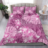 Hawaii Bedding Set Magenta Polynesian Monstera Patterns DT05 - Polynesian Pride