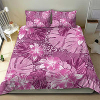 Hawaii Bedding Set Magenta Polynesian Monstera Patterns DT05 - Polynesian Pride