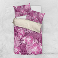 Hawaii Bedding Set Magenta Polynesian Monstera Patterns DT05 US Twin 172cm x 218cm Magenta - Polynesian Pride