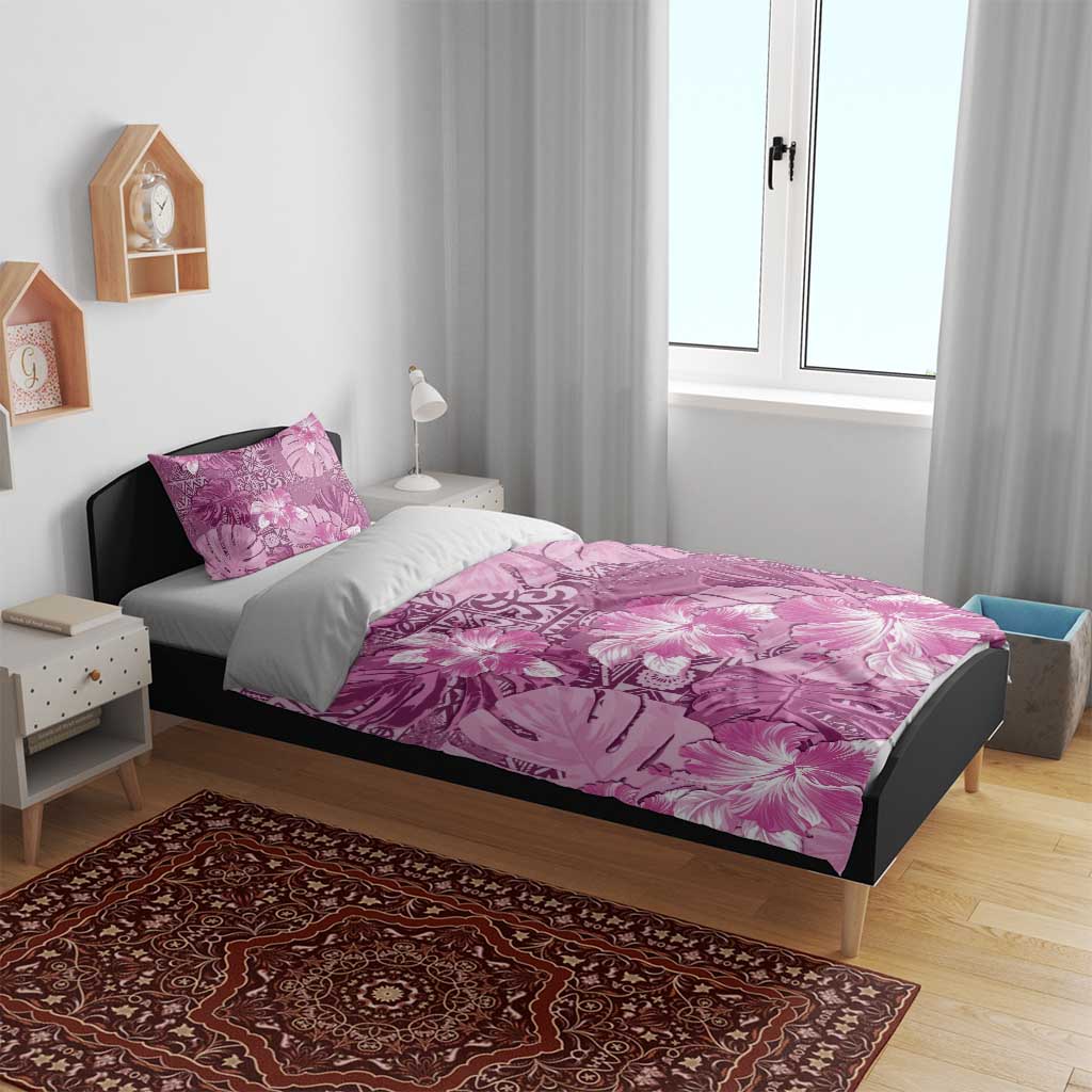 Hawaii Bedding Set Magenta Polynesian Monstera Patterns DT05 - Polynesian Pride