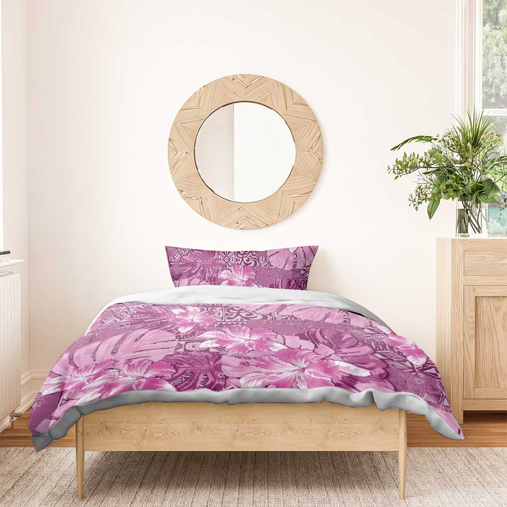 Hawaii Bedding Set Magenta Polynesian Monstera Patterns DT05 - Polynesian Pride