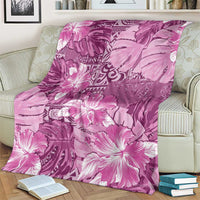 Hawaii Blanket Magenta Polynesian Monstera Patterns DT05 - Polynesian Pride