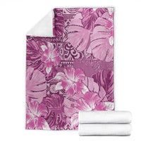 Hawaii Blanket Magenta Polynesian Monstera Patterns DT05 - Polynesian Pride