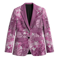 Hawaii Blazer Magenta Polynesian Monstera Patterns DT05 Unisex Magenta - Polynesian Pride