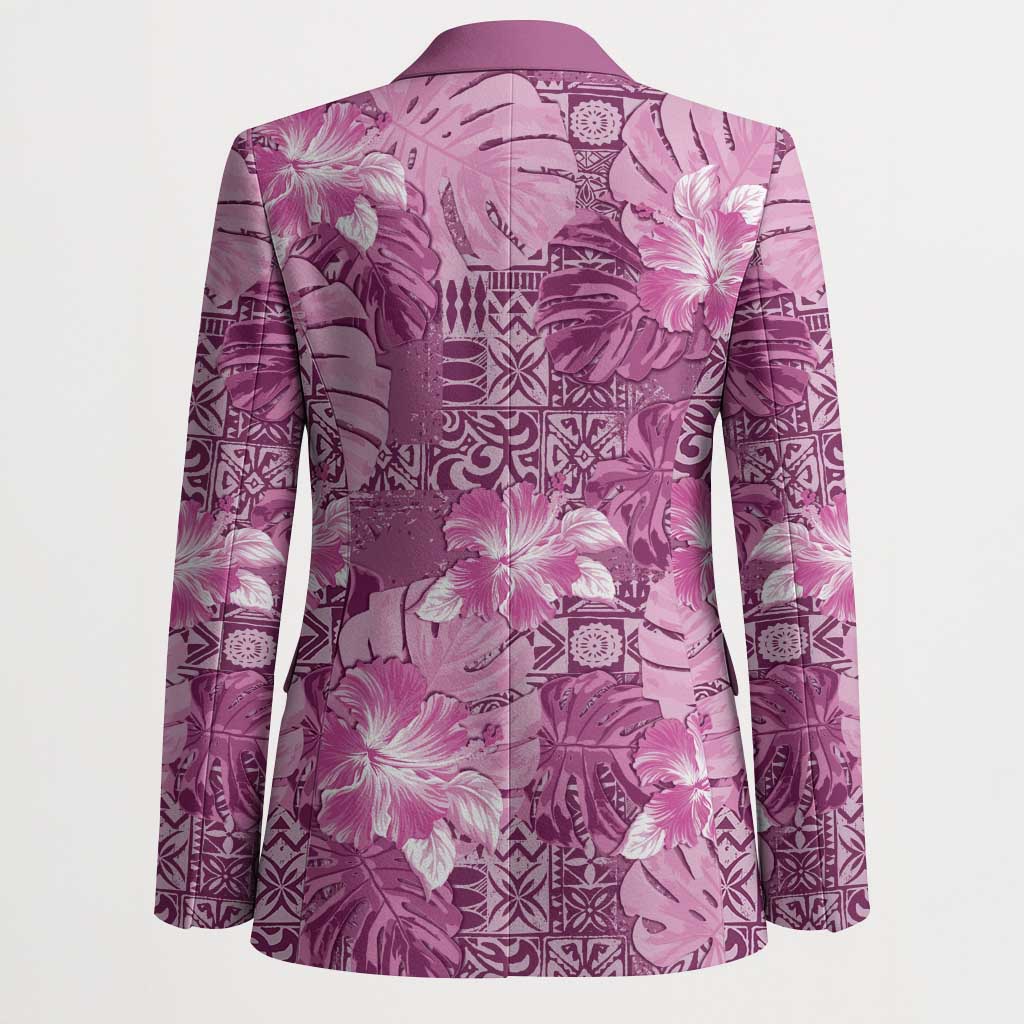 Hawaii Blazer Magenta Polynesian Monstera Patterns DT05 - Polynesian Pride