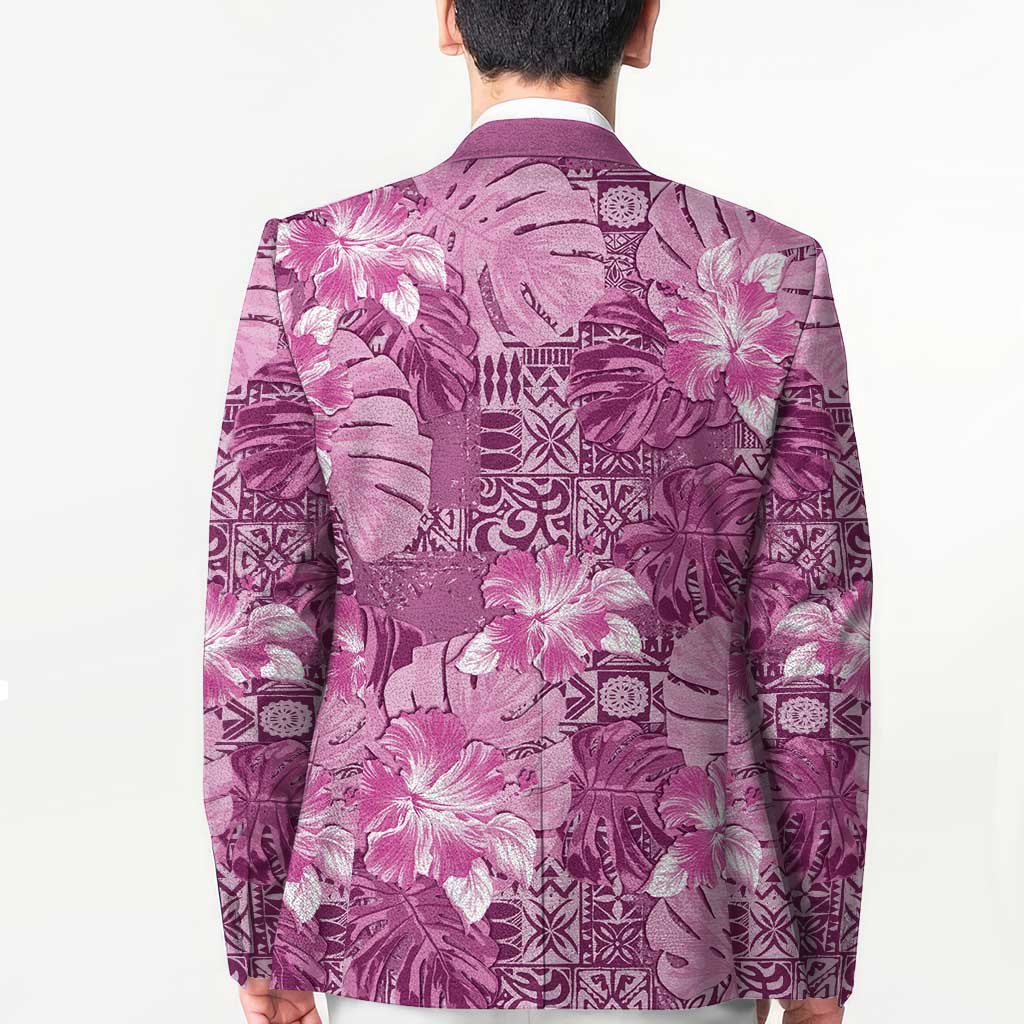 Hawaii Blazer Magenta Polynesian Monstera Patterns DT05 - Polynesian Pride
