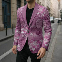 Hawaii Blazer Magenta Polynesian Monstera Patterns DT05 - Polynesian Pride