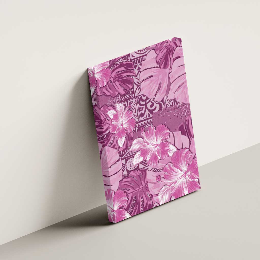 Hawaii Canvas Wall Art Magenta Polynesian Monstera Patterns DT05 - Polynesian Pride