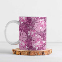 Hawaii Ceramic Mug Magenta Polynesian Monstera Patterns DT05 Magenta - Polynesian Pride