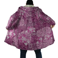 Hawaii Cloak Magenta Polynesian Monstera Patterns DT05 - Polynesian Pride