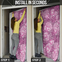 Hawaii Door Cover Magenta Polynesian Monstera Patterns DT05 - Polynesian Pride