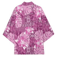 Hawaii Kimono Magenta Polynesian Monstera Patterns DT05 - Polynesian Pride
