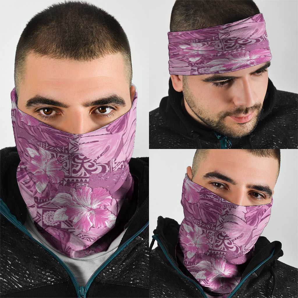 Hawaii Neck Gaiter Magenta Polynesian Monstera Patterns DT05 - Polynesian Pride
