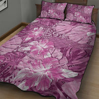 Hawaii Quilt Bed Set Magenta Polynesian Monstera Patterns DT05 - Polynesian Pride