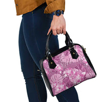 Hawaii Shoulder Handbag Magenta Polynesian Monstera Patterns DT05 - Polynesian Pride