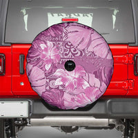 Hawaii Spare Tire Cover Magenta Polynesian Monstera Patterns DT05 - Polynesian Pride