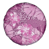 Hawaii Spare Tire Cover Magenta Polynesian Monstera Patterns DT05 - Polynesian Pride