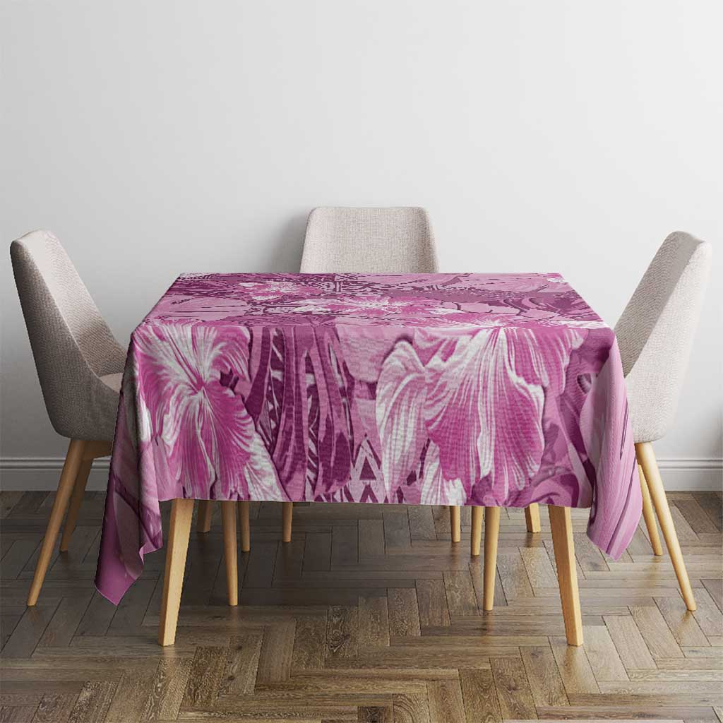 Hawaii Tablecloth Magenta Polynesian Monstera Patterns DT05 - Polynesian Pride