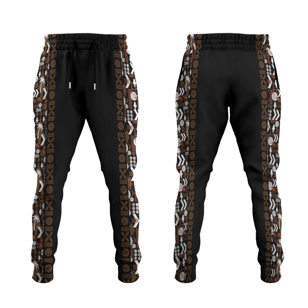 Fiji Bati Jogger Pants Masi-inspired Tapa Pattern