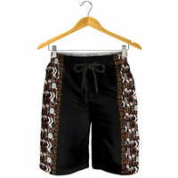 Fiji Bati Shorts for Men Masi-inspired Tapa Pattern LT9 - Polynesian Pride
