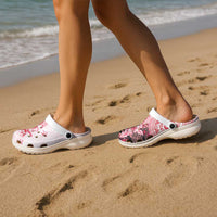 Fiji Clogs Shoes Masi Tapa Pattern Red LT05 - Polynesian Pride