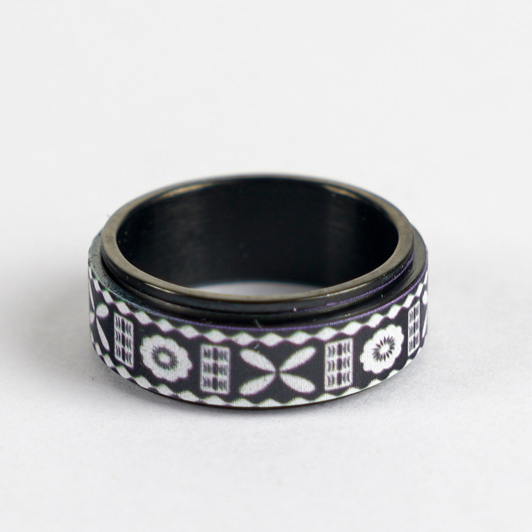 Fiji Tapa Spinner Ring - Polynesian Pride