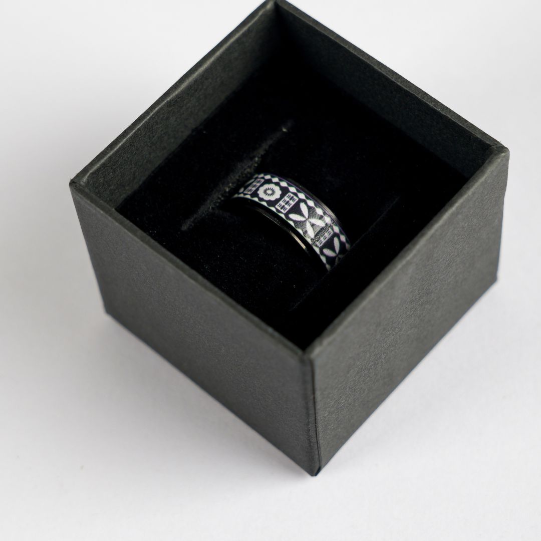 Fiji Tapa Spinner Ring - Polynesian Pride