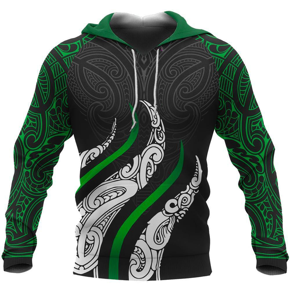 New Zealand Maori Hoodie, Aotearoa Koru Fire Style Hoodie - LT03 - Polynesian Pride