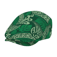 Forest Green Monstera Jeff Hat Polynesian Tribal Pattern LT01 - Polynesian Pride