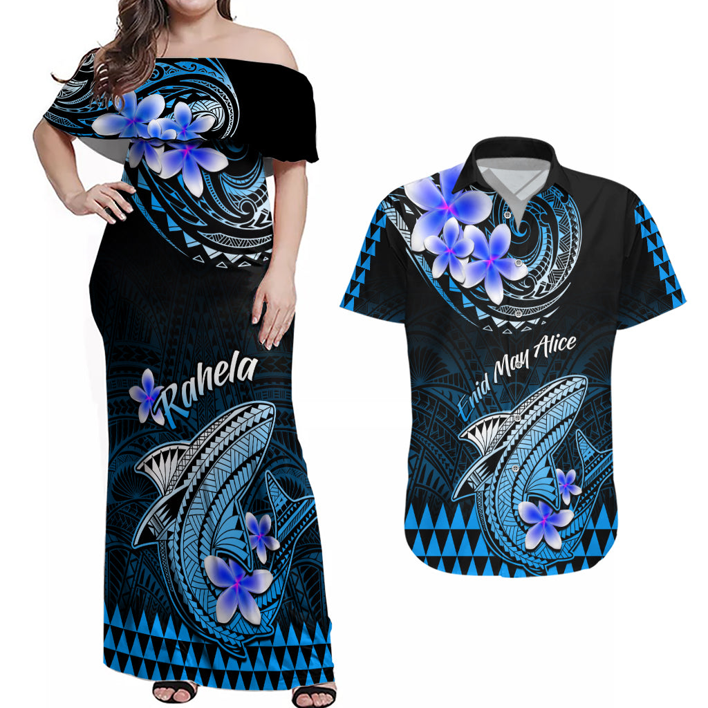 CUSTOMER REQUEST - 06/03/2025 - Couples Matching Off Shoulder Maxi Dress and Hawaiian Shirt - LT01