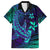 Purple Polynesian Family Matching Short Sleeve Bodycon Dress and Hawaiian Shirt Tribal Hammerhead Shark LT14 Purple - Polynesian Pride