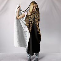 Hawaii Turtle Polynesian Hooded Blanket - Gold - Armor Style - Polynesian Pride
