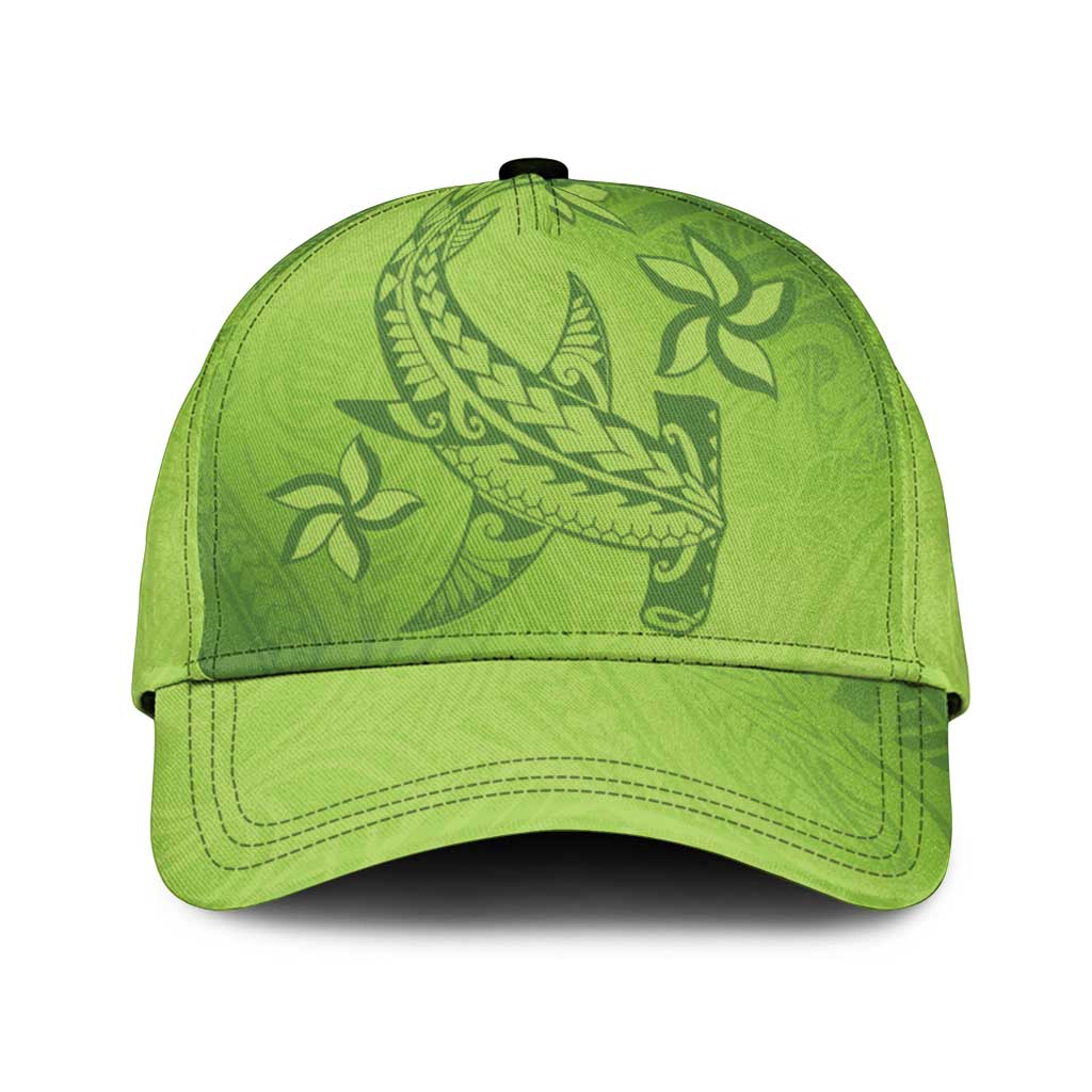 Green Gradient Polynesia Classic Cap Hawaiian Tribal Hammerhead Shark Tattoo LT14 Universal Fit Green - Polynesian Pride