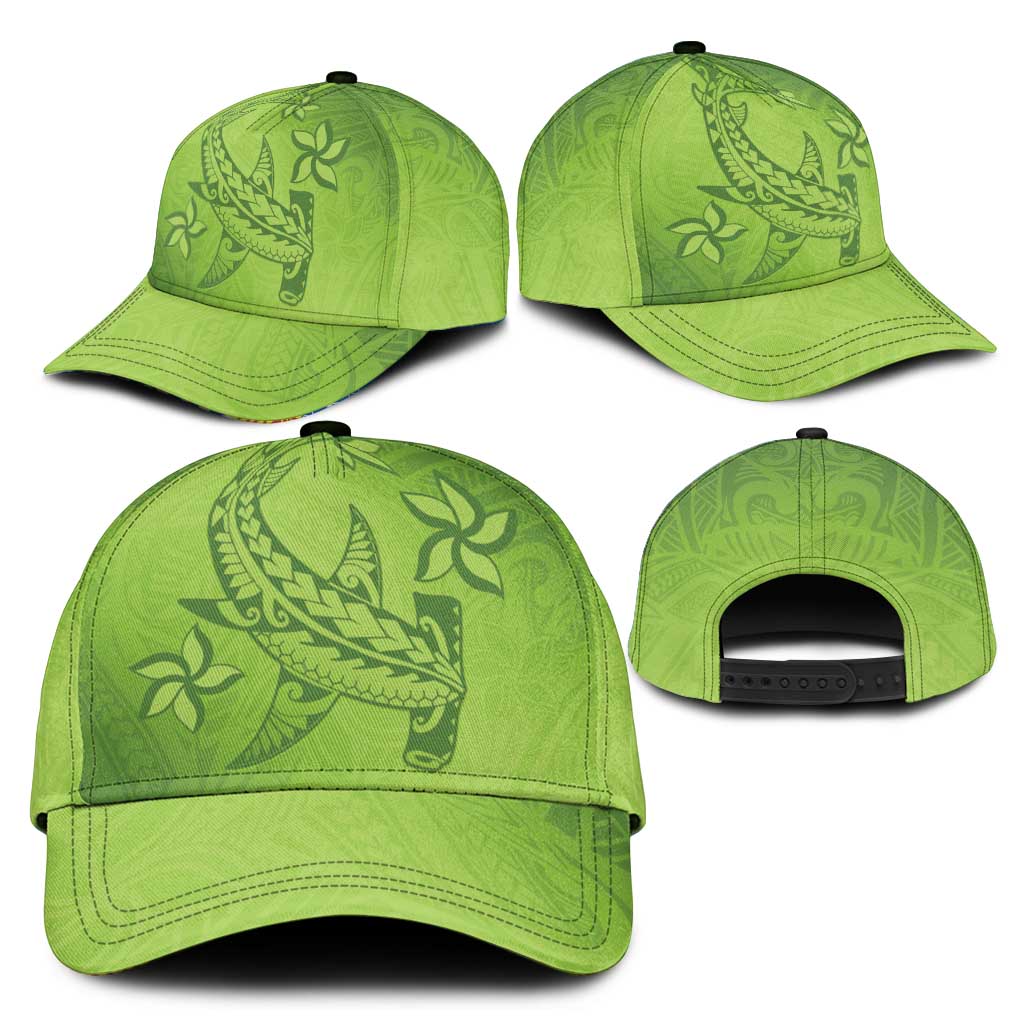 Green Gradient Polynesia Classic Cap Hawaiian Tribal Hammerhead Shark Tattoo LT14 - Polynesian Pride