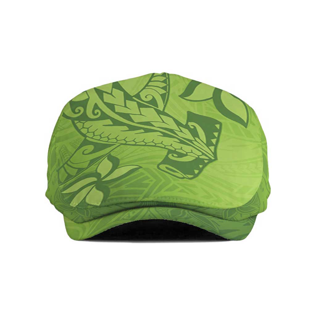 Green Gradient Polynesia Jeff Hat Hawaiian Tribal Hammerhead Shark Tattoo LT14 Green - Polynesian Pride