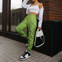 Green Gradient Polynesia Jogger Pants Hawaiian Tribal Hammerhead Shark Tattoo LT14 - Polynesian Pride