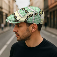 Green Palaka Hawaii Jeff Hat Kukui Nut Pikake Lei Hawaiian Tapa Pattern LT14 - Polynesian Pride
