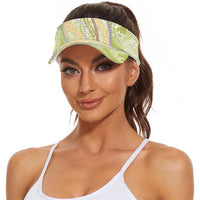 Green Palaka Hawaii Leis Sun Visor Cap Hawaiian-plaid Elegant Tropical Vibes LT14 - Polynesian Pride