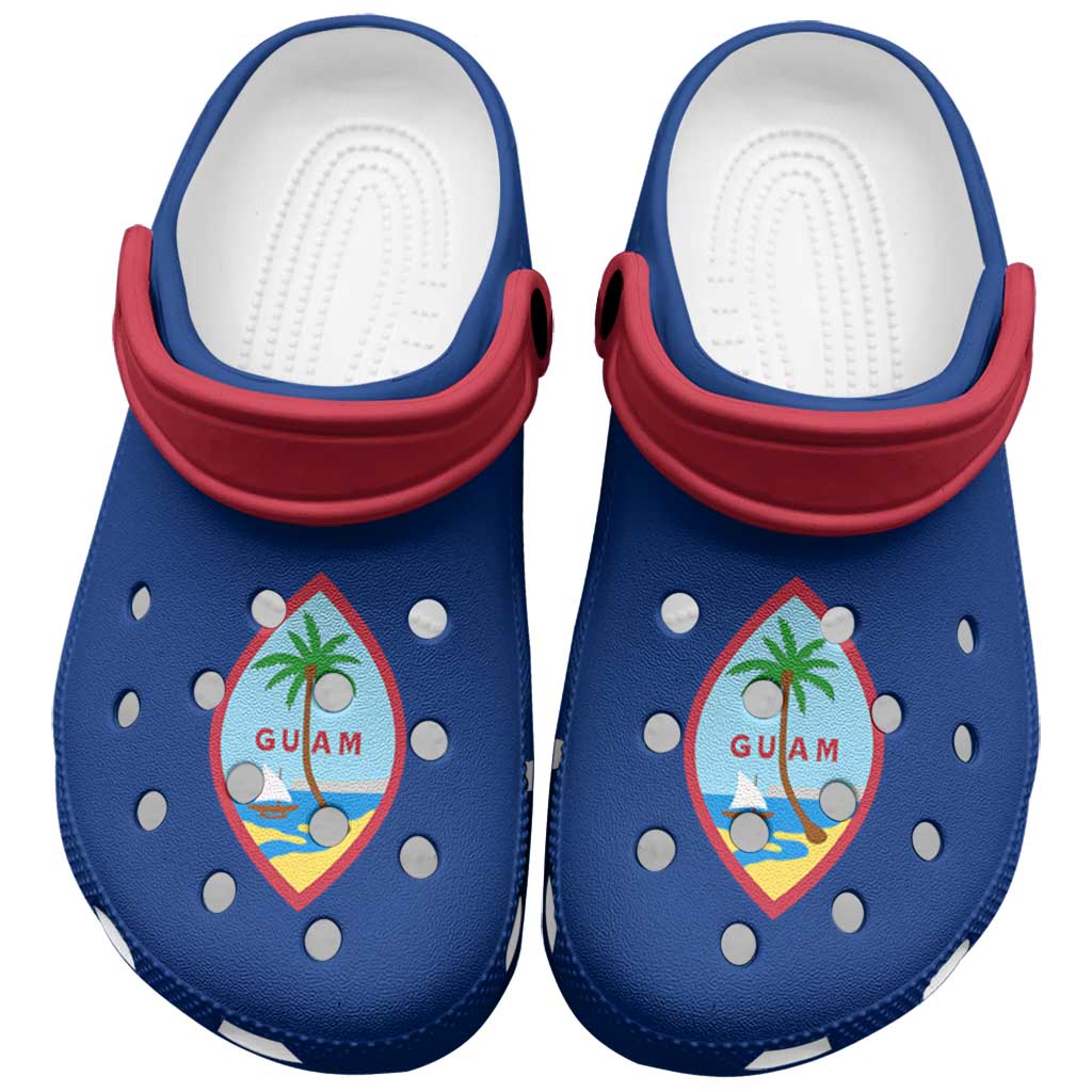 Guam Clogs Shoes Heritage Palette Flag-Inspired LT01 Blue - Polynesian Pride