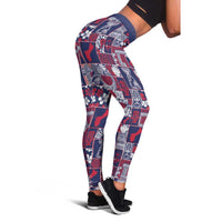 Guam Felis Pasgua Leggings Pacific Patchwork Xmas Vibes LT9 - Polynesian Pride