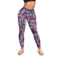 Guam Felis Pasgua Leggings Pacific Patchwork Xmas Vibes LT9 - Polynesian Pride