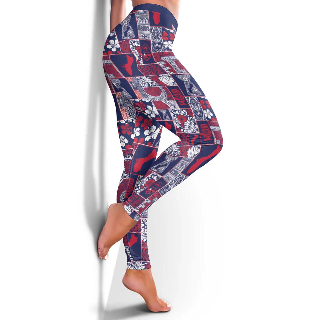 Guam Felis Pasgua Leggings Pacific Patchwork Xmas Vibes LT9 - Polynesian Pride