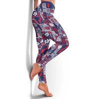 Guam Felis Pasgua Leggings Pacific Patchwork Xmas Vibes LT9 - Polynesian Pride