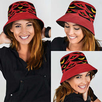 Hawaii Ahu Ula Inspired Bucket Hat Red Version