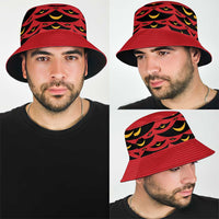 Hawaii Ahu Ula Inspired Bucket Hat Red Version